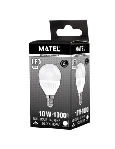 Lámpara LED E14 10W G45 Esférica Matel - 1 2