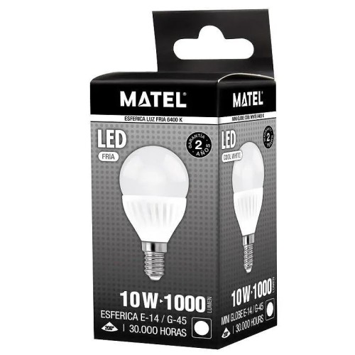 Lámpara LED E14 10W G45 Esférica Matel - 2