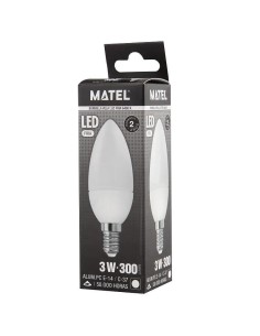 Bombilla LED E14 Vela 3W C37 Matel - 1 2