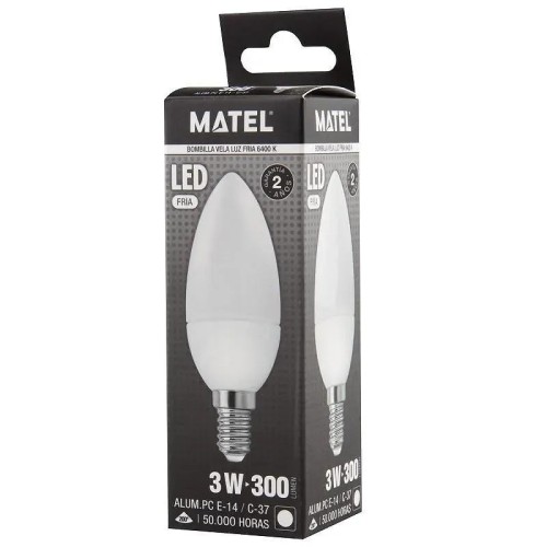Bombilla LED E14 Vela 3W C37 Matel - 2