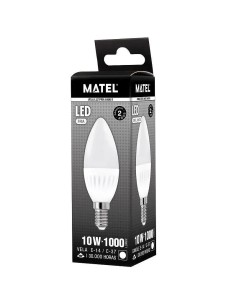 Bombilla LED Vela E14 C37 10W Matel - 1 2