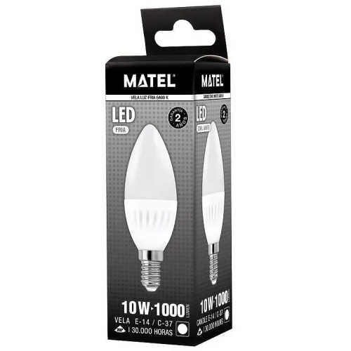 Bombilla LED Vela E14 C37 10W Matel - 2