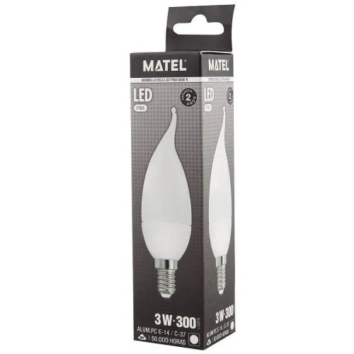 Bombilla LED E14 Vela Flama 8W 200º Matel - 2
