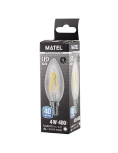 Bombilla Filamento LED E14 C37 Clara 4W - 1 2