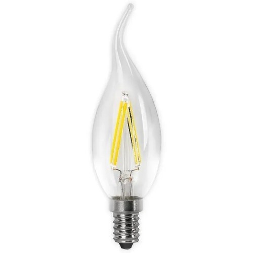 Bombilla LED E14 Filamento Vela Flama Clara 4W C37 Matel - 1