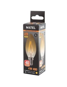 Bombilla LED E14 Filamento Vela Vintage 4W 400 lm - 1 2