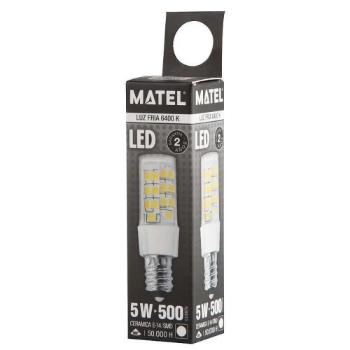 Bombilla LED E14 Tubular Matel 5W 360º - 2