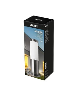 Baliza Exterior LED Sobremuro Inoxidable Matel E27 IP44 - 1 2