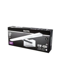 Aplique LED Espejo Cromado 6W 300MM IP44 Matel - 1 2
