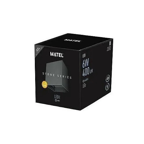 Aplique de Pared Exterior LED Luxe Cubo Gris Matel IP54 6W - 2