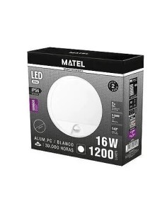 Plafón LED Redondo con Sensor 16W IP54 Matel - 1 2