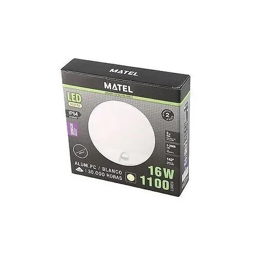 Plafón LED Redondo con Sensor 16W IP54 Matel - 3