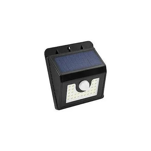 Aplique de Pared Exterior Solar LED Negro Sensor 4W IP65 Korpass - 1