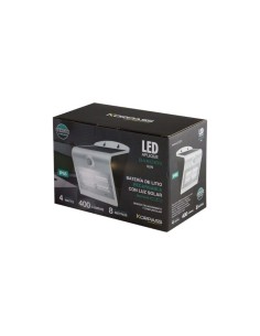 Aplique Exterior LED Solar Blanco 4W con Sensor Korpass - 1 2