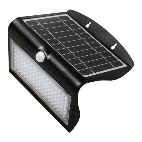 Aplique Exterior LED Solar Negro con Sensor 8W Korpass - 1