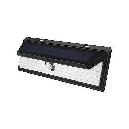 Aplique Exterior LED Solar 10W Negro con Sensor Korpass - 1 Aplique Exterior LED Solar 10W Negro con Sensor Korpass - 1