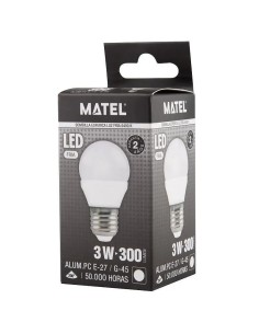 Bombilla LED E27 G45 3W 300 lm Matel - 1 2