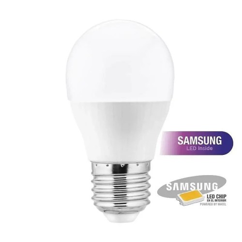 Bombilla LED E27 Esférica Chip Samsung Matel 5W Matel - 1