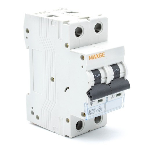 Interruptor Magnetotérmico Terciario Maxge 2P 6-63A 6kA Curva C - 1 Interruptor Magnetotérmico Terciario Maxge 2P 6-63A 6kA Curva C - 1