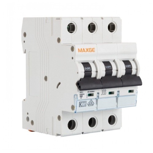 Interruptor Magnetotérmico Tripolar 6-63A 6kA Maxge - 1