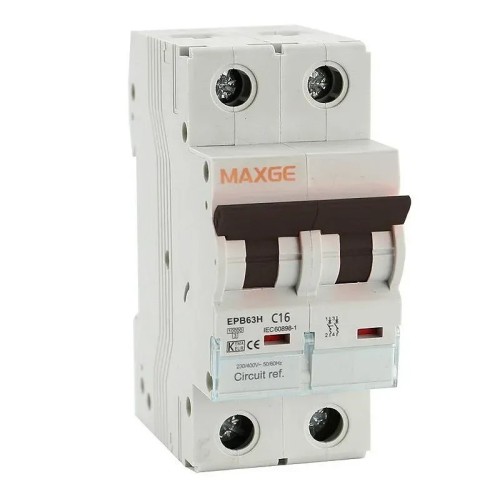 Interruptor Magnetotérmico Industrial Maxge 2 Polos 10-40A 10kA - 1