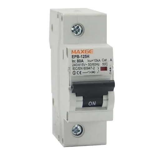 Interruptor Magnetotérmico Unipolar Maxge 80-125A 10kA Curva C - 1