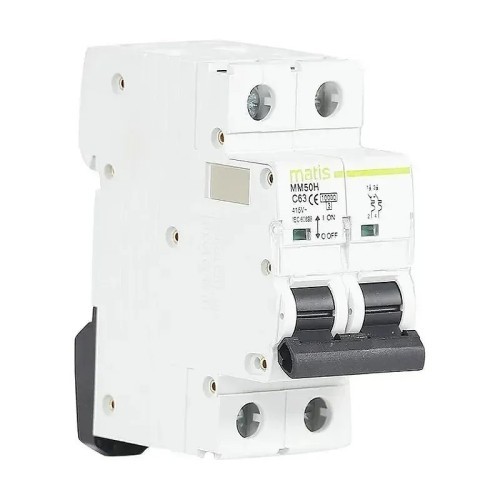 Interruptor Magnetotérmico Matis 2 Polos 40-63A 10kA - 1 Interruptor Magnetotérmico Matis 2 Polos 40-63A 10kA - 1