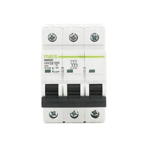 Interruptor Automático Industrial 40-63A 3 Polos 10kA Matis - 2 Interruptor Automático Industrial 40-63A 3 Polos 10kA Matis - 2