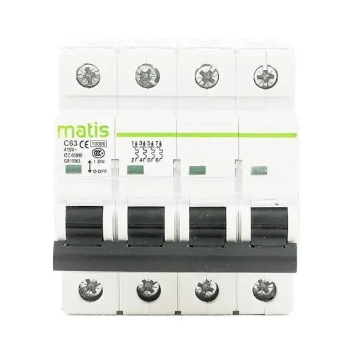 Automático Magnetotérmico Industrial Matis 4P 40-63A 10kA - 2