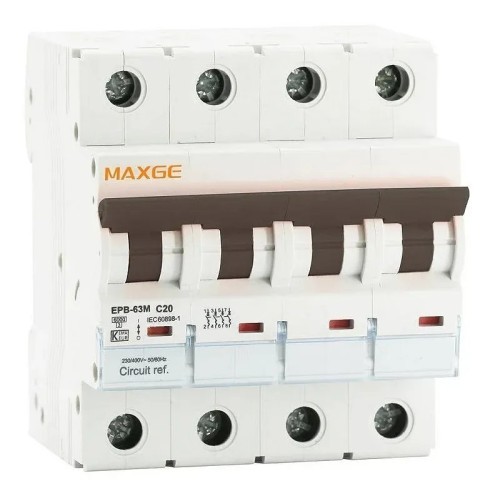 Interruptor Magnetotérmico 10-63A 4 Polos corriente continua 1000V - 1