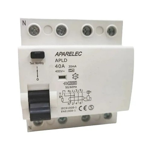Interruptor Diferencial Inmunizado 40-63A 4 Polos 300mA Aparelec - 1