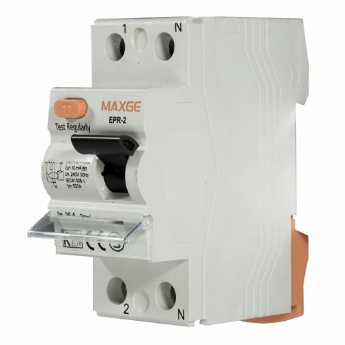 Diferencial Selectivo Industrial Maxge 40A 2 Polos 300mA - 2 Diferencial Selectivo Industrial Maxge 40A 2 Polos 300mA - 2