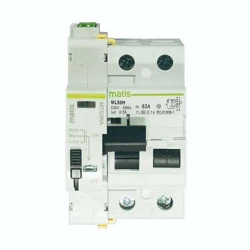 Reconectador Automático Diferencial 2P 30mA 40-63A 10kA 3 rearmes - 1