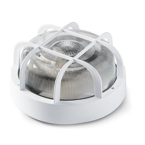 Aplique de Pared Redondo Blanco E27 100W IP44 Famatel 4412G - 1