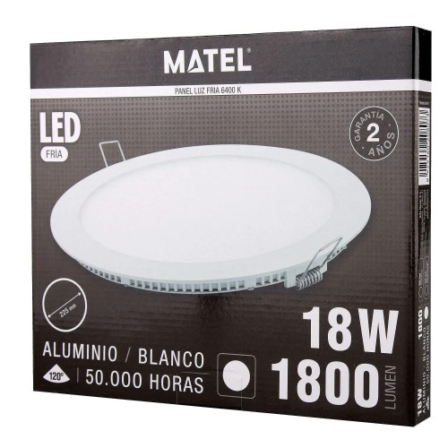 Placa LED empotrable 18W redonda blanca - 2