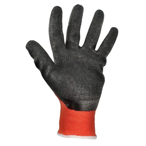 Guante Profesional Látex Poliéster Rojo/Negro Talla 6-10 Workfit