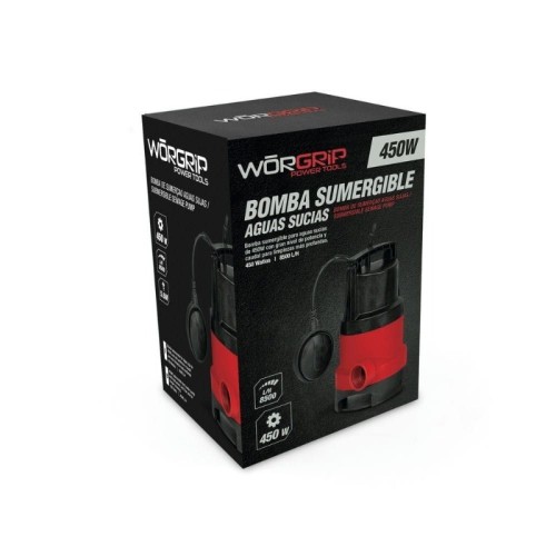 Bomba de Aguas Sucia Sumergible Worgrip 400W