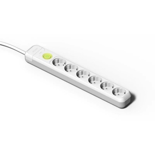 Regleta de 6 Enchufes TT Blanca con interruptor 3m Famatel 2518/3