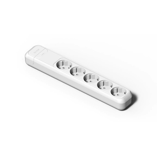 Base Múltiple 5 Enchufes TT sin Cable Blanca 16A 250V Famatel 2505