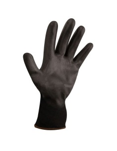 Guantes de Poliuretano Nylon Negro Workfit Talla 6-10 2