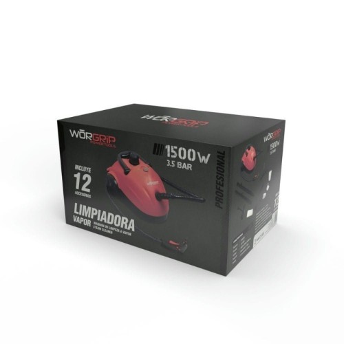 Vaporeta Doméstica 1500W 4BAR 1 Litro Worgrip