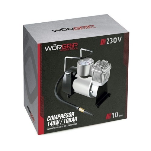 Compresor para Inflar 140W 10BAR 230V Worgrip