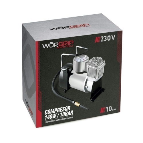 Compresor para Inflar 140W 10BAR 230V Worgrip