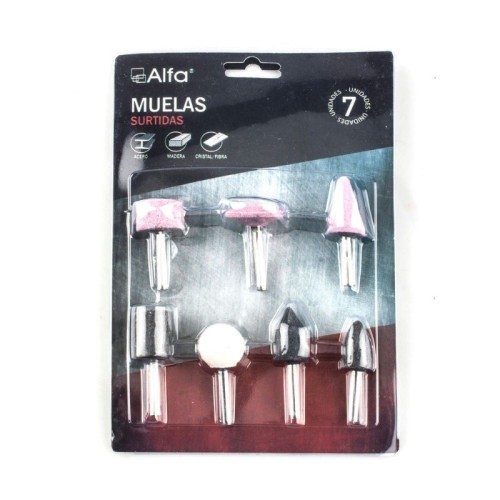 Juego Muelas Abrasivas 7 Piezas Espiga M6 Stein