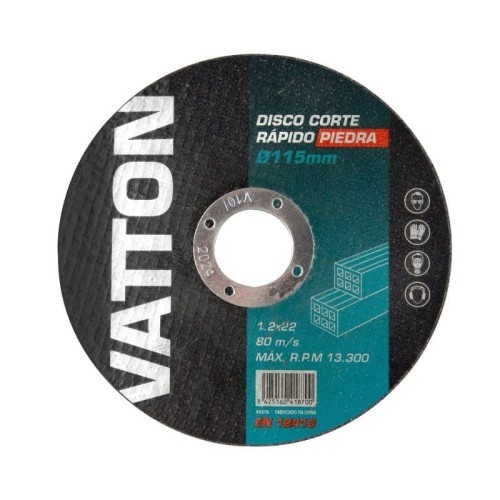 Disco de Corte Rápido para Piedra 115x1,2MM Vatton Disco de Corte Rápido para Piedra 115x1,2MM Vatton