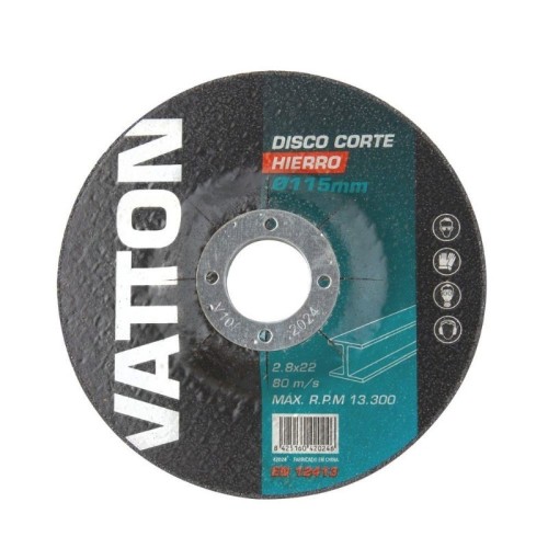 Disco para Cortar Hierro Rápido Vatton 115x2,8MM