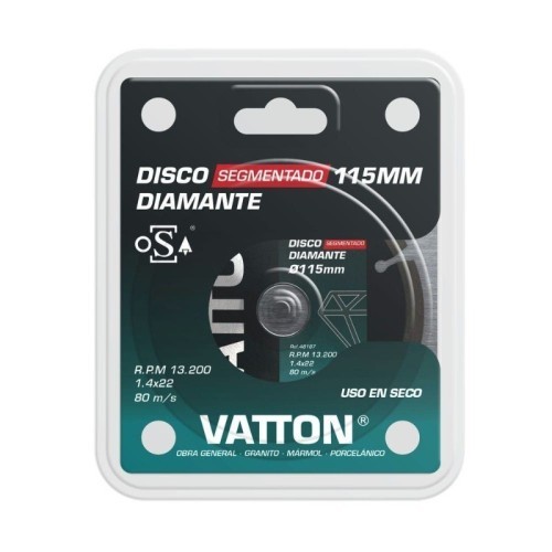 Disco Segmentado Diamante Osa Vatton 115x1,4MM Disco Segmentado Diamante Osa Vatton 115x1,4MM