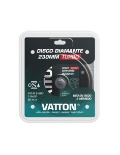 Disco de Corte Turbo Diamante Osa 230x1,8MM Vatton 2