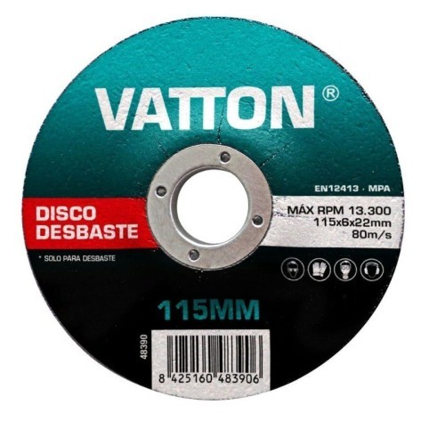 Disco de Desbaste para Metal 115x6 Vatton Disco de Desbaste para Metal 115x6 Vatton