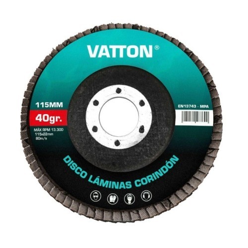 Disco de Láminas Corindon 115MM Grano 40 - 80 Vatton Disco de Láminas Corindon 115MM Grano 40 - 80 Vatton